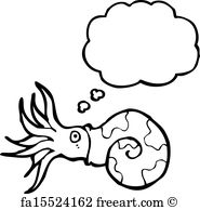 185x194 free art print of nautilus cartoon character high quality - Nautilus Line Drawing