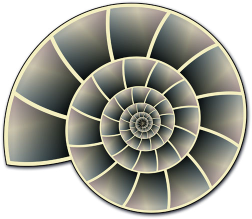 504x438 deke's techniques drawing a perfect linear spiral - Nautilus Shell Drawing