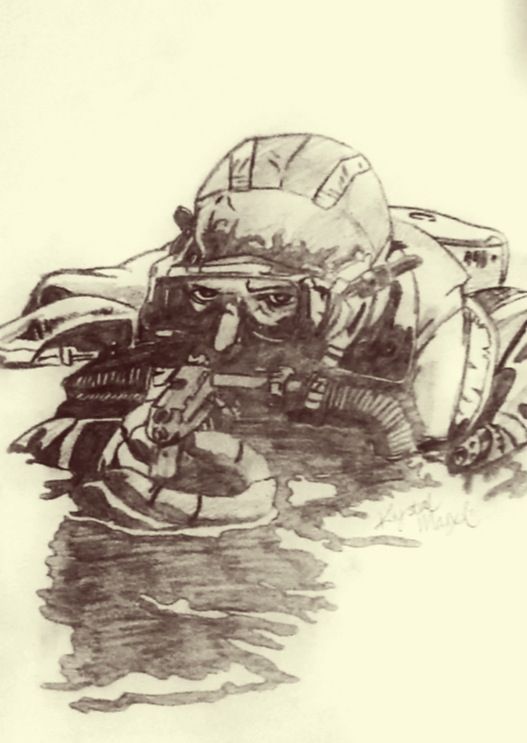 527x743 navy seal drawing tactical comic art in comic art - Navy Seal Drawing
