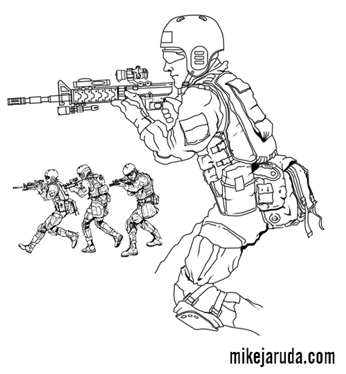 Navy Seal Drawing at PaintingValley.com | Explore collection of Navy ...