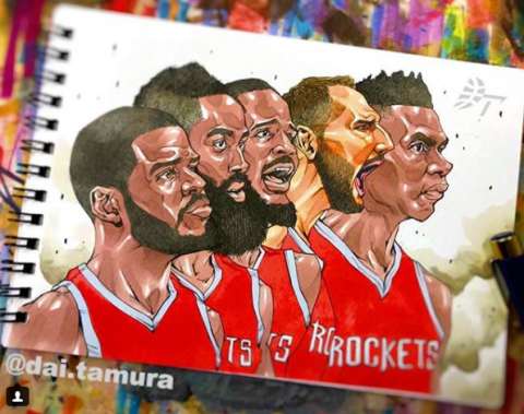 480x379 check out these insane drawings of nba players - Nba Drawing