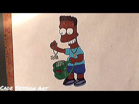 480x360 drawing nba youngboy in simpsons style - Nba Drawing