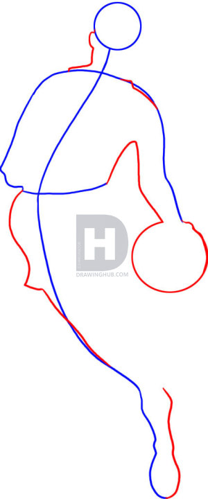 300x720 how to draw the nba logo, step - Nba Logo Drawing