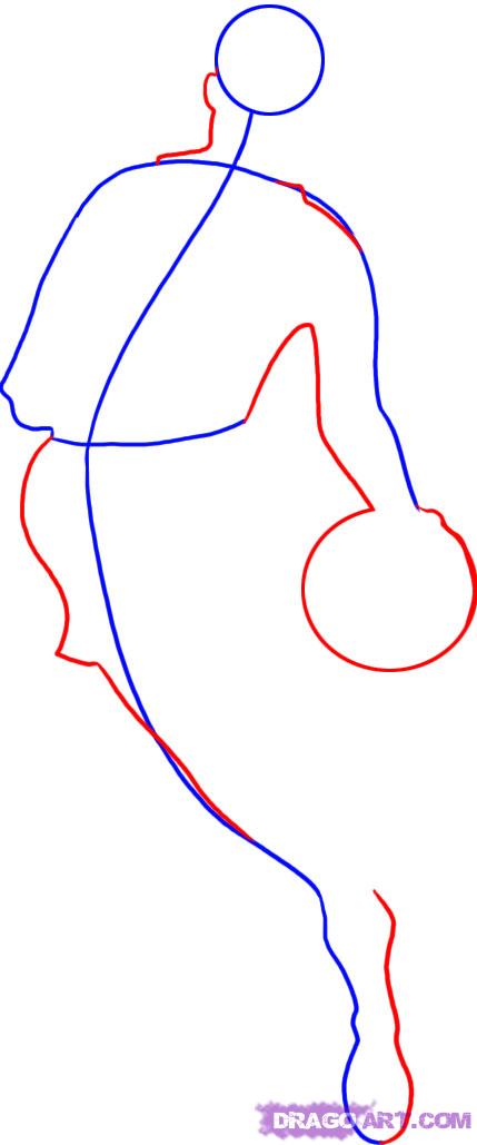 429x1029 how to draw the nba logo, step - Nba Logo Drawing