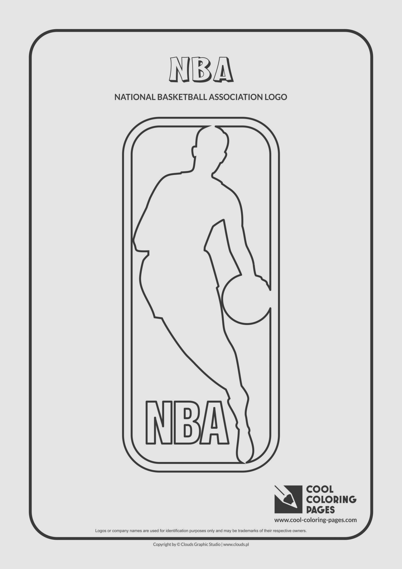 1571x2222 cool coloring pages nba logo coloring pages national - Nba Logo Drawing