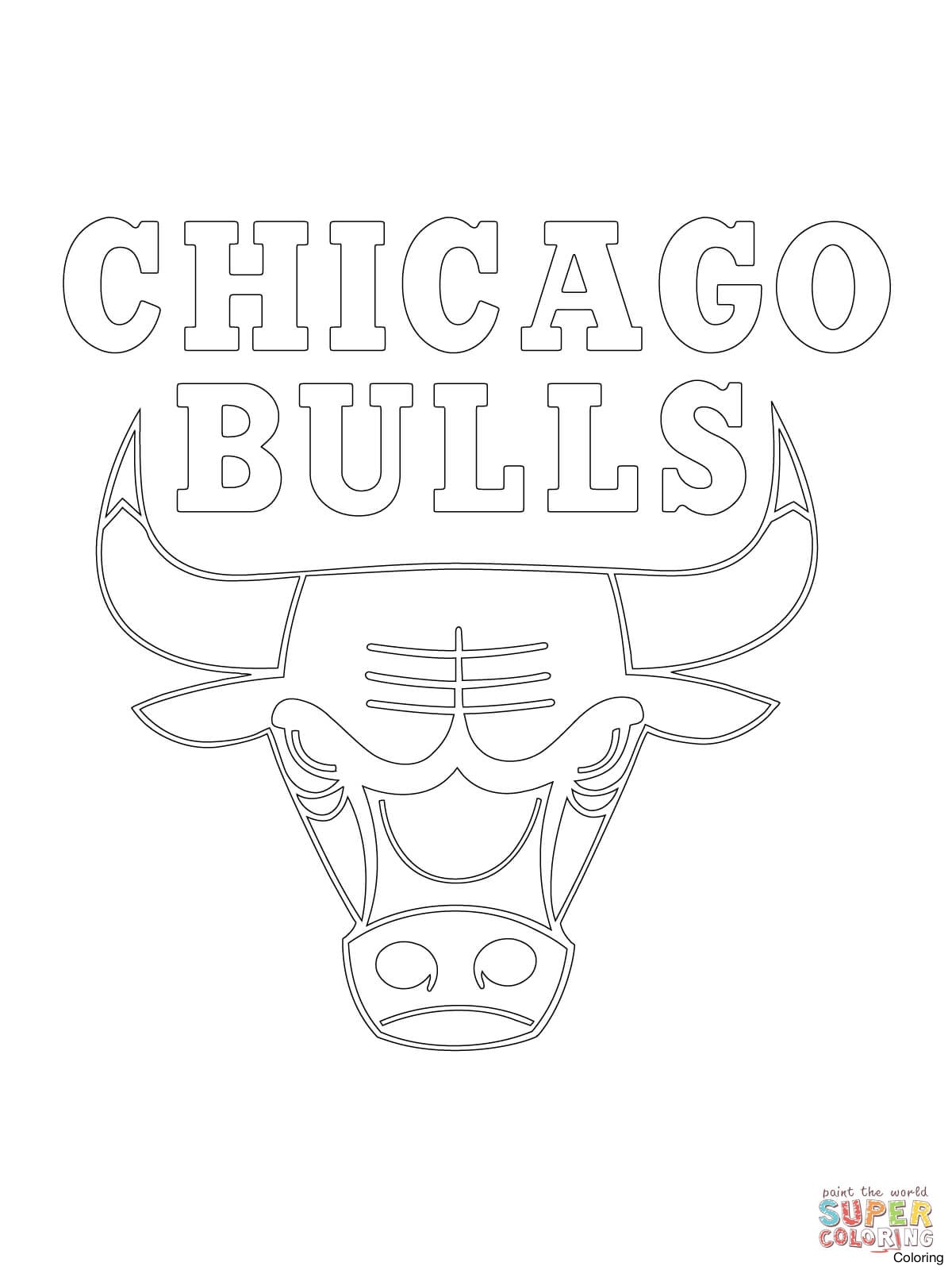 1200x1600 drawn bulls nba logo - Nba Logo Drawing