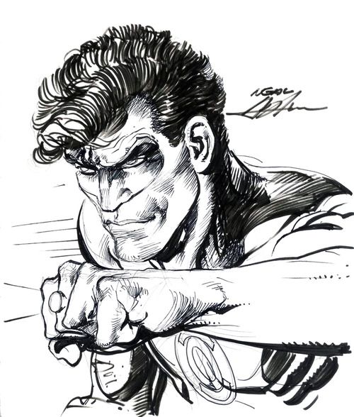 500x588 Green Lantern - Neal Adams Drawing