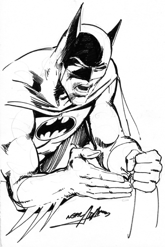 535x800 neal adams batman sketch in neil mechem's comic art comic - Neal Adams Drawing