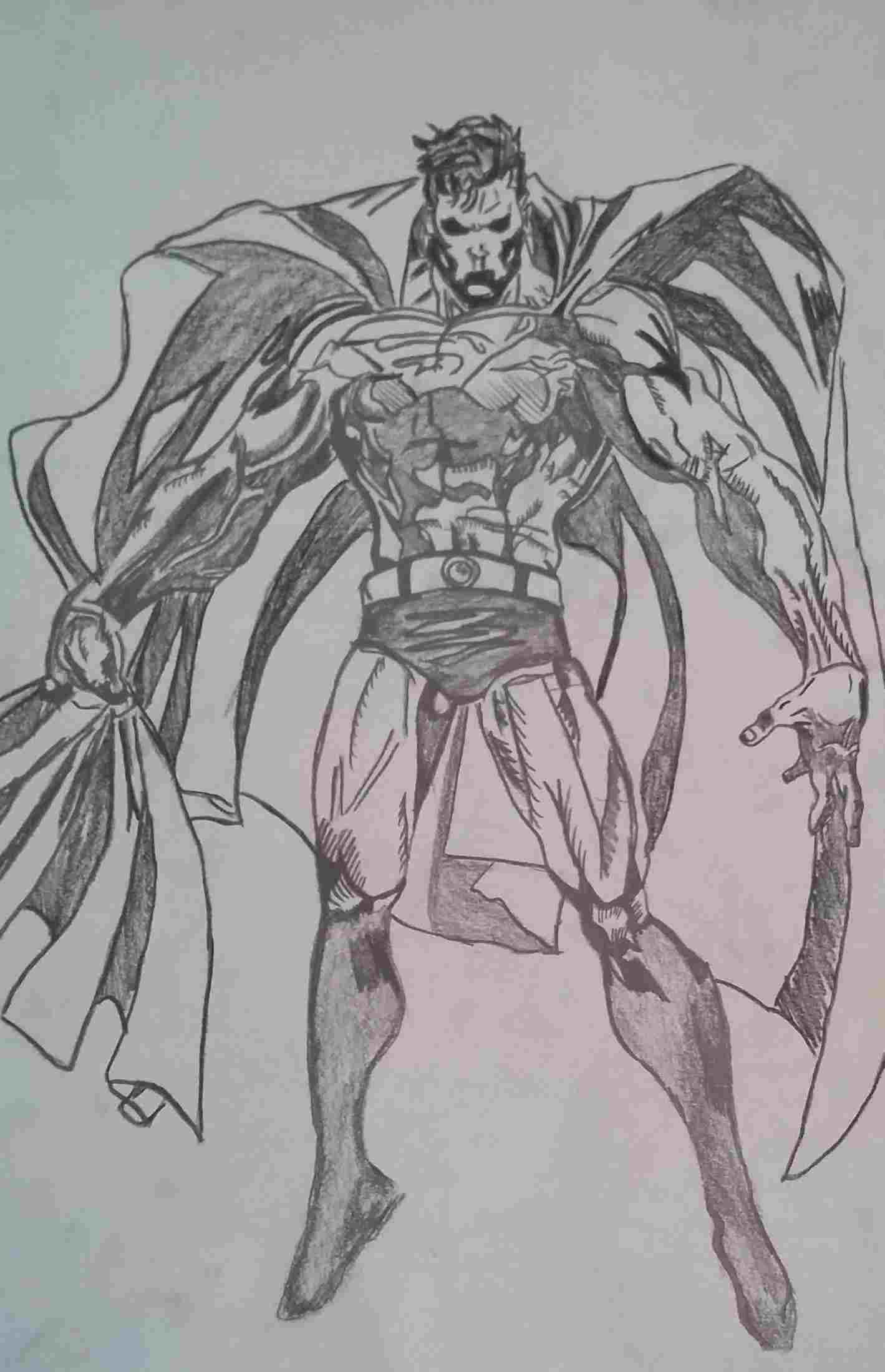 1419x2199 Pencil Drawing Of Superman - Neal Adams Drawing
