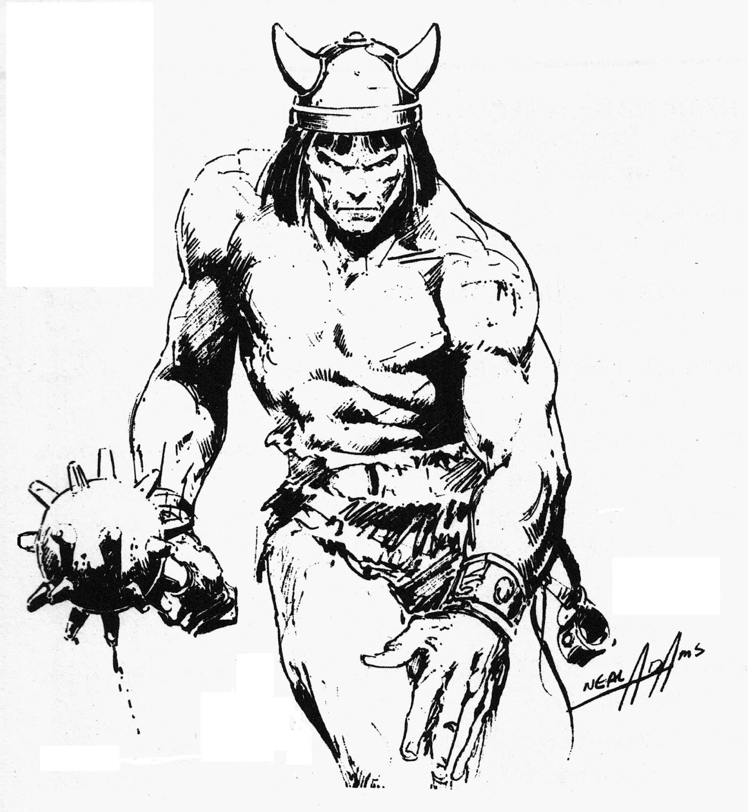 1473x1600 Cap'n's Comics Conan - Neal Adams Drawing