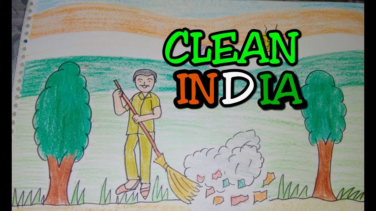 1280x720 drawing tutorial drawing on swachh bharat clean india drawing - Neat Drawing Ideas