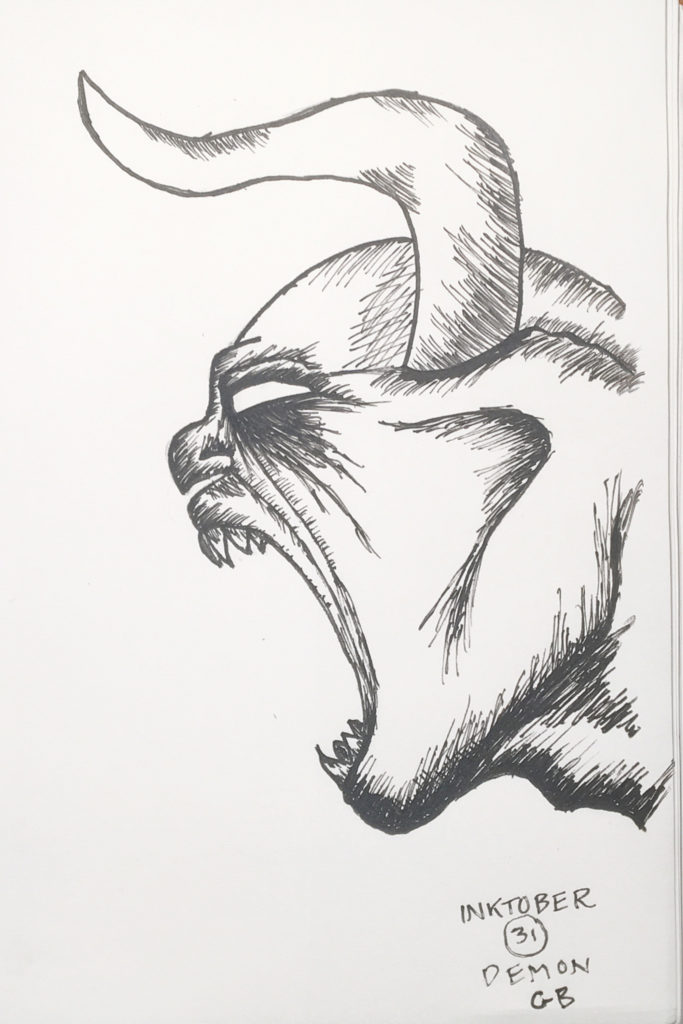 683x1024 inktober day demon - Neat Drawings