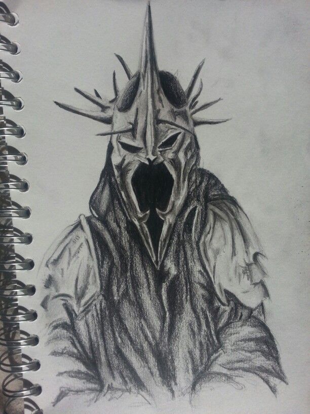 612x816 the lord of the rings the witch king pencil drawing neat - Neat Drawings