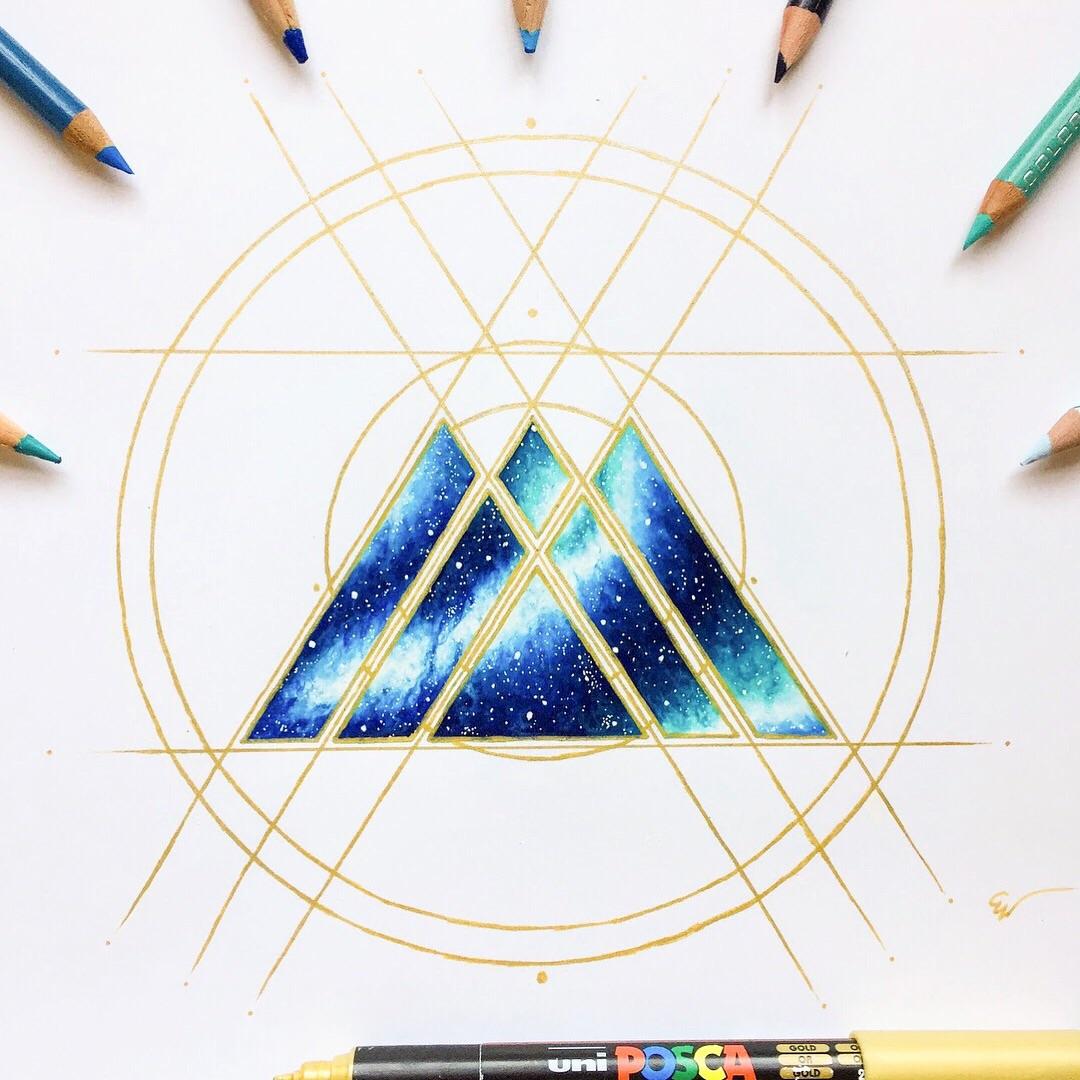 1080x1080 my drawing of the warlock emblem in nebula! - Nebula Drawing