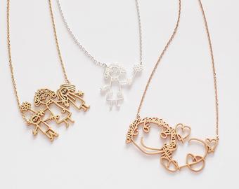 340x270 Drawing Necklace Etsy - Necklace Drawing