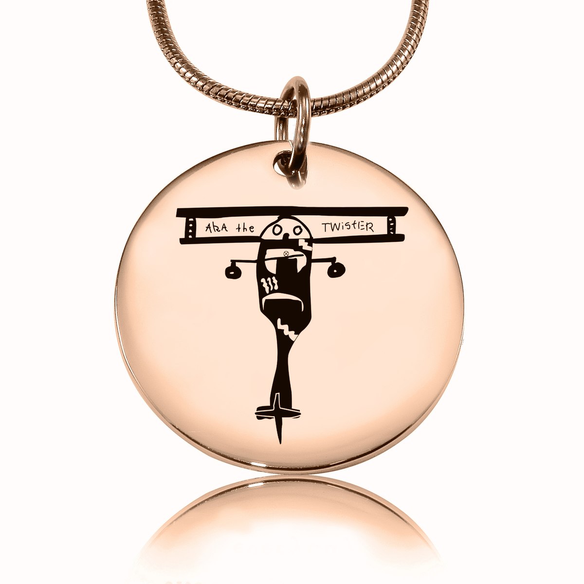 1200x1200 Personalised Jewellery Custom Kids Drawing Disc Necklace Rose Gold - Necklace Drawing