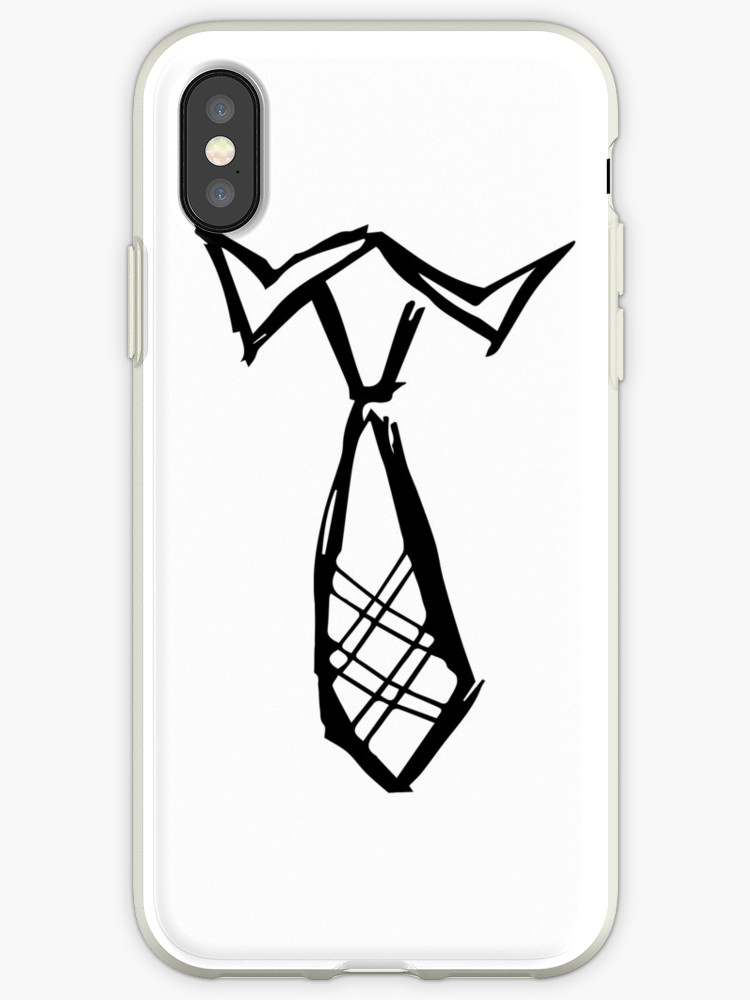 750x1000 Black Sketch Drawing Of Necktie Or Business Suit Graphic Design - Necktie Drawing