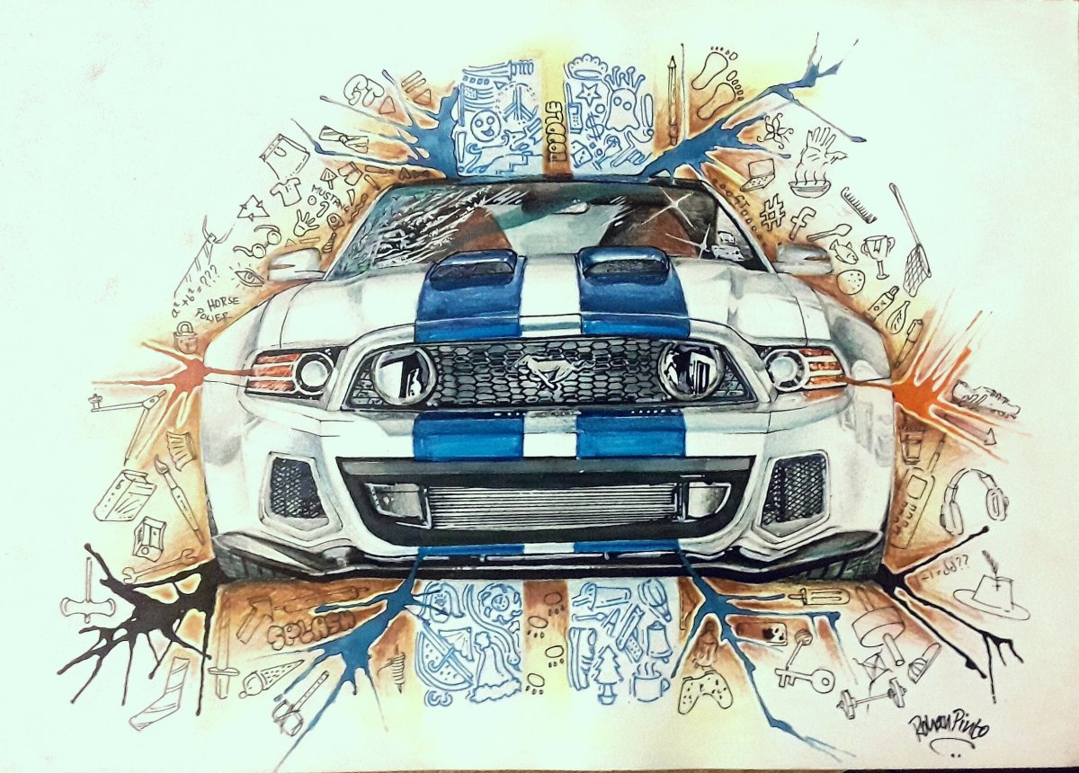 1200x860 Ford Mustang From The Need Fr Speed Movie - Need Drawing