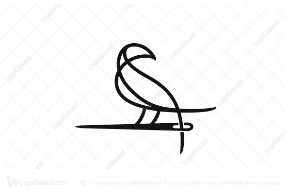 600x400 Bird Needle Thread Logo - Needle And Thread Drawing