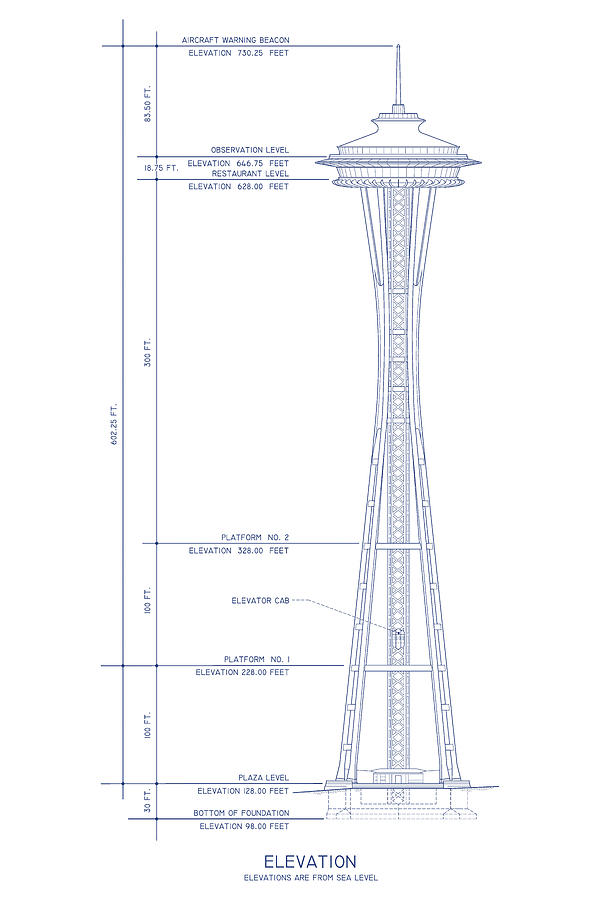 600x900 space needle - Needle Drawing