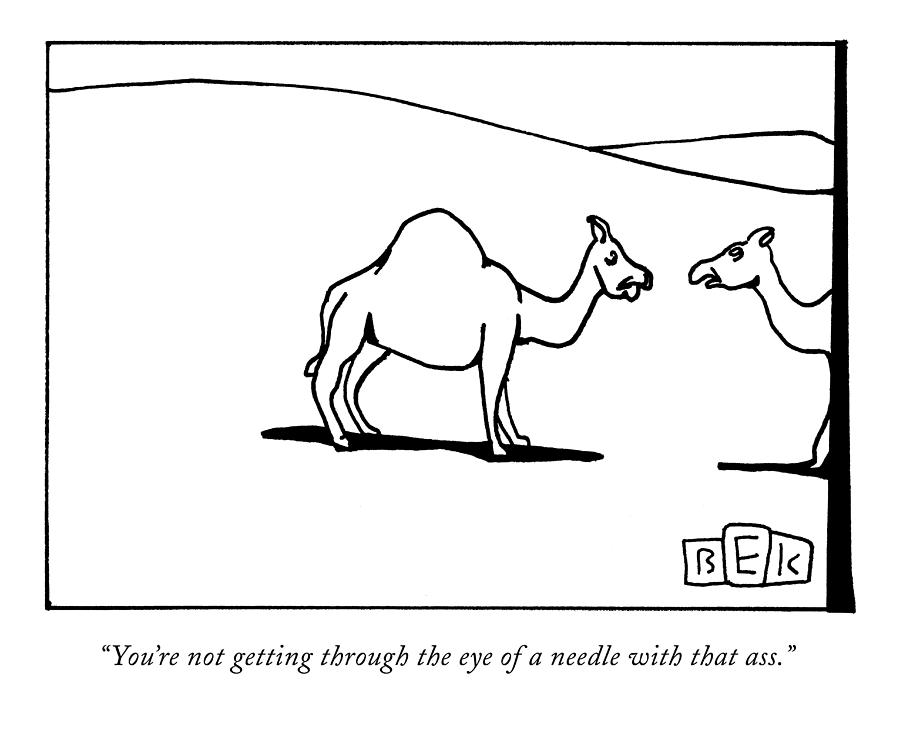 900x745 you're not getting through the eye of a needle drawing - Needle Drawing