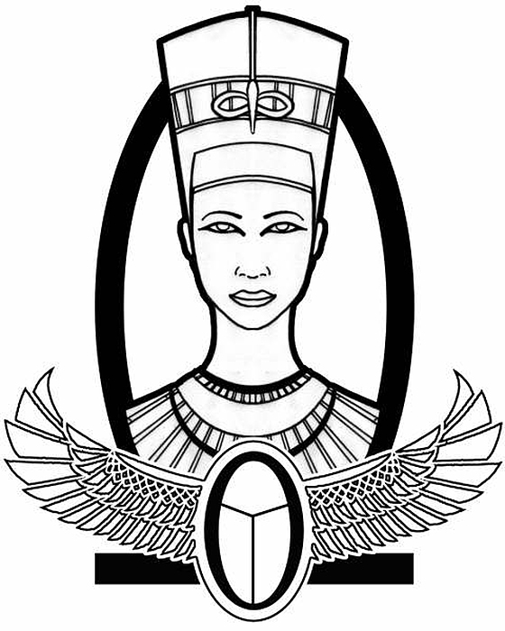 560x700 nefertiti drawing - Nefertiti Drawing