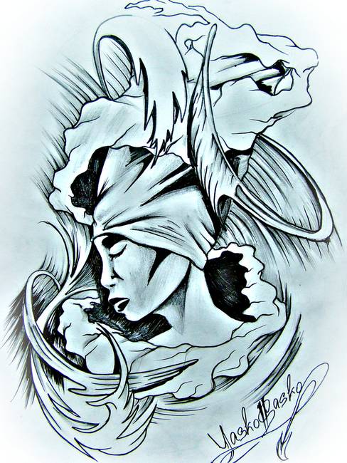 488x650 nefertiti - Nefertiti Drawing