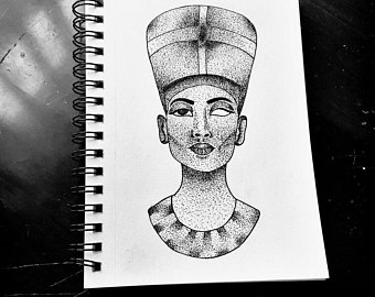 340x270 nefertiti drawing etsy - Nefertiti Drawing
