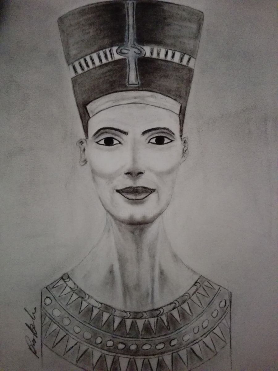 900x1200 queen nefertiti drawing - Nefertiti Drawing