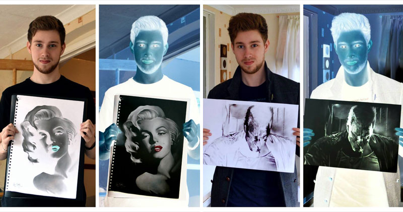 800x420 Trippy Negative Pencil Drawings - Negative Drawing