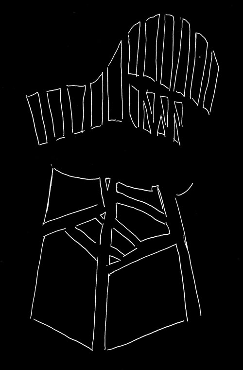 500x761 negative space - Negative Space Chair Drawing