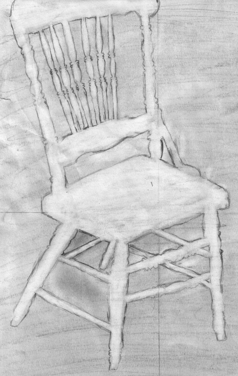810x1280 negative space chair practice - Negative Space Chair Drawing