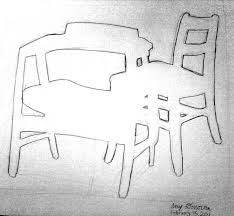 234x216 shape space - Negative Space Chair Drawing