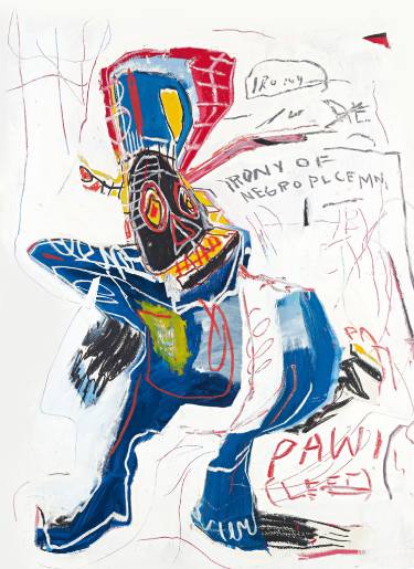 375x515 soft basquiat irony of negro policeman drawing - Negro Drawing