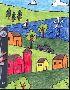 236x302 my neighborhood drawing art projects for kids - Neighborhood Drawing