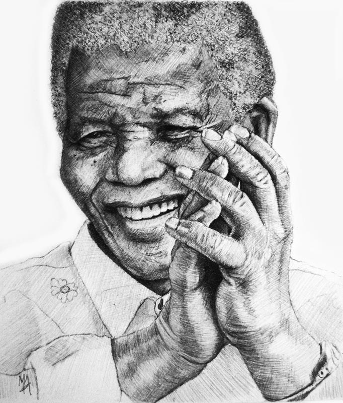 682x800 Nelson Mandela - Nelson Mandela Drawing