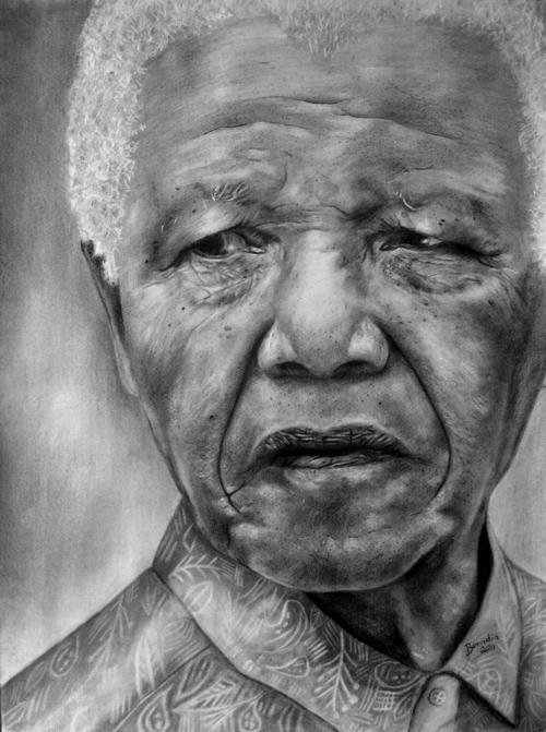 500x671 nelson mandela drawing drawing skill - Nelson Mandela Drawing