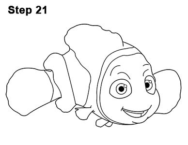 388x300 face paint popular characters how to draw - Nemo Cartoon Drawing