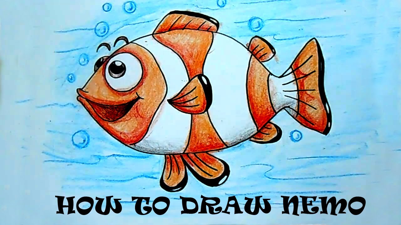 1280x720 how to draw cartoon nemo - Nemo Cartoon Drawing