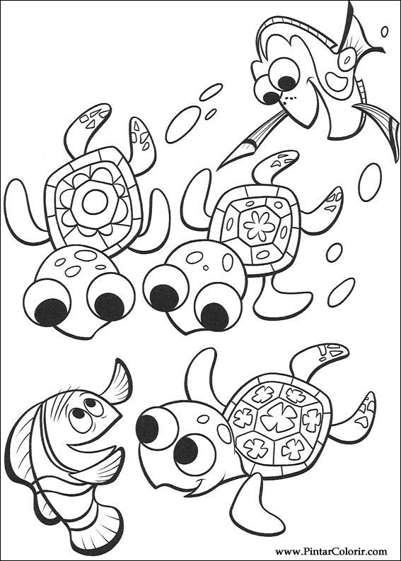 567x794 Drawings To Paint Colour Finding Nemo - Nemo Drawing