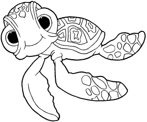 300x249 How To Draw Squirt The Turtle From Finding Nemo With Easy Step - Nemo Drawing