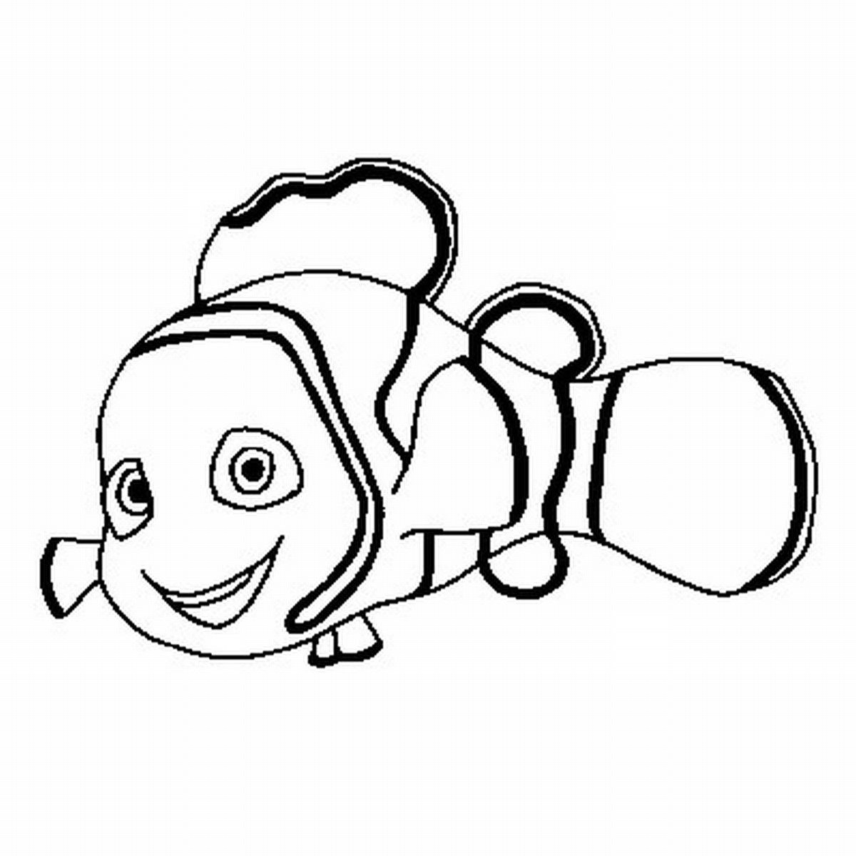 1200x1200 Drawing Nemo Fish Coloring Image - Nemo Drawing