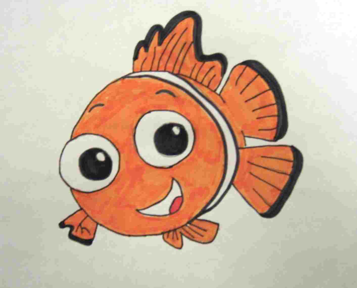 1413x1141 Nemo Fish Step - Nemo Fish Drawing
