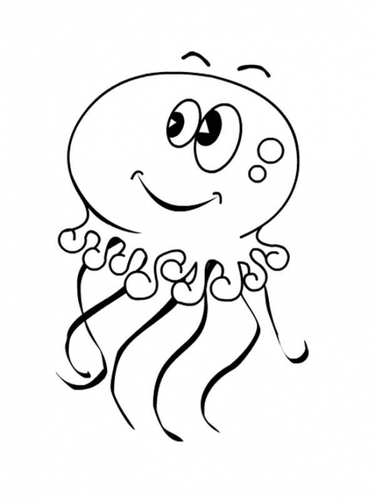 547x730 Cute Jellyfish Drawing At Getdrawings Com Free For Personal Use - Nemo Outline Drawing