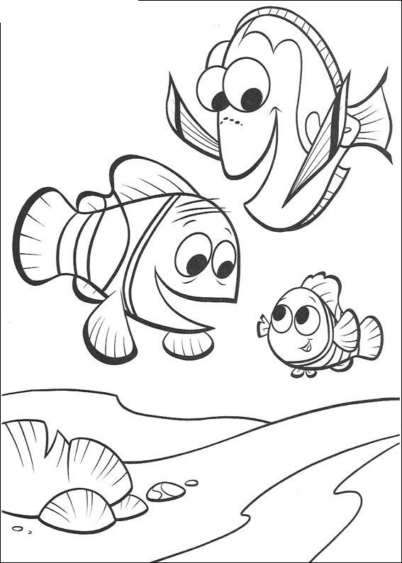 567x794 Finding Nemo Coloring Pages - Nemo Outline Drawing