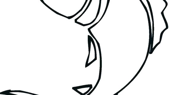 570x320 Fish Outline Image Bass Fish Outline Nemo Fish Images Outline - Nemo Outline Drawing