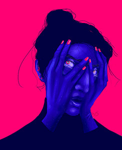 244x300 neon pink drawings fine art america - Neon Drawing