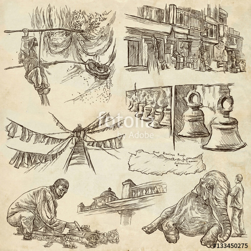 500x500 nepal - Nepal Drawing