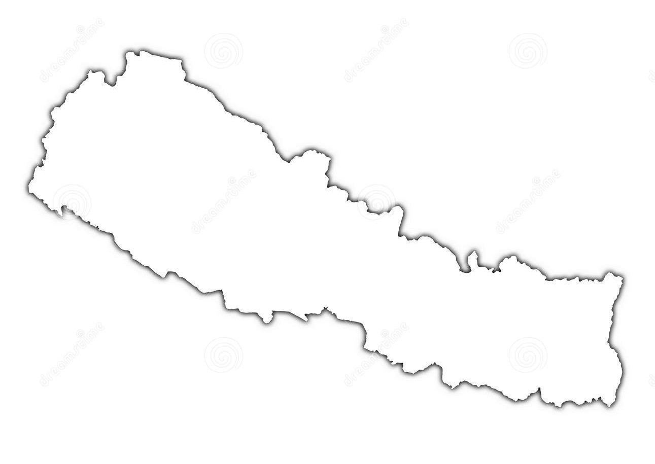 1291x915 nepal map drawing - Nepal Drawing