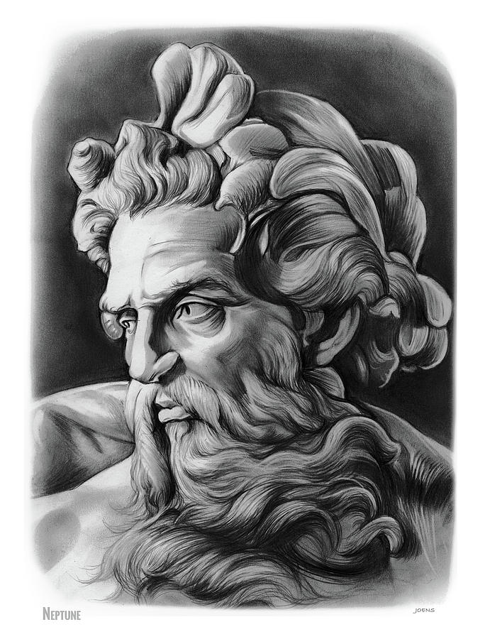 684x900 Neptune Drawing - Neptune Drawing